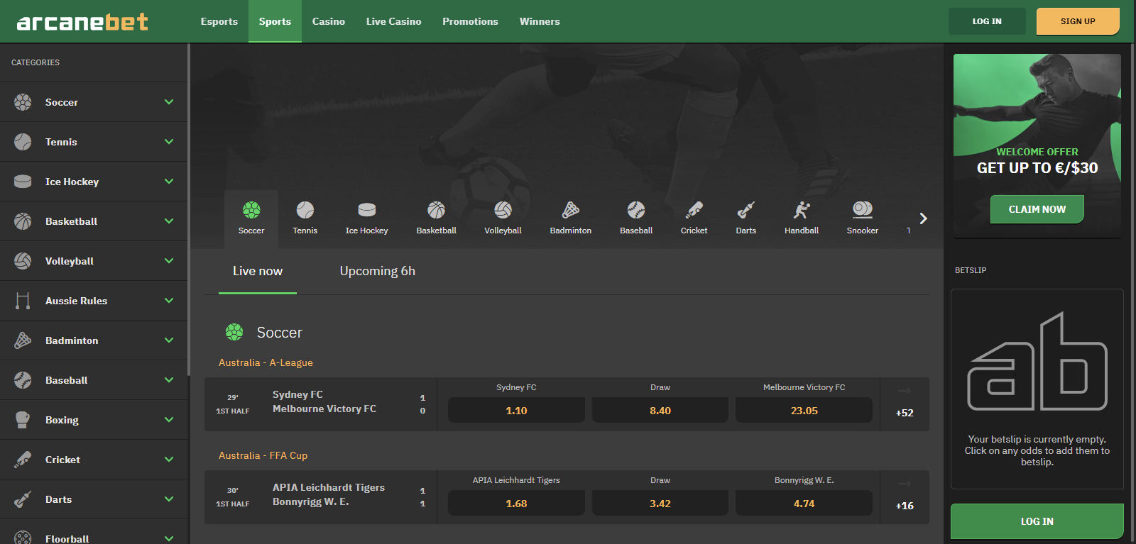 arcanebet bitcoin sportsbook