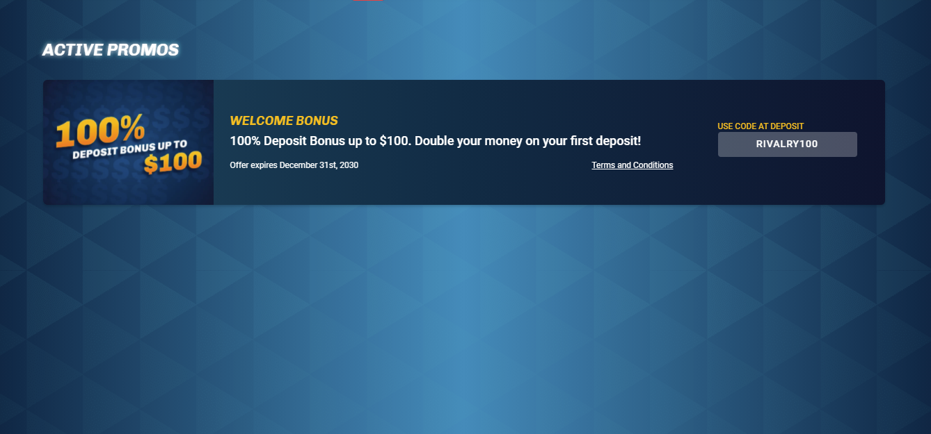 rivalry deposit bonus